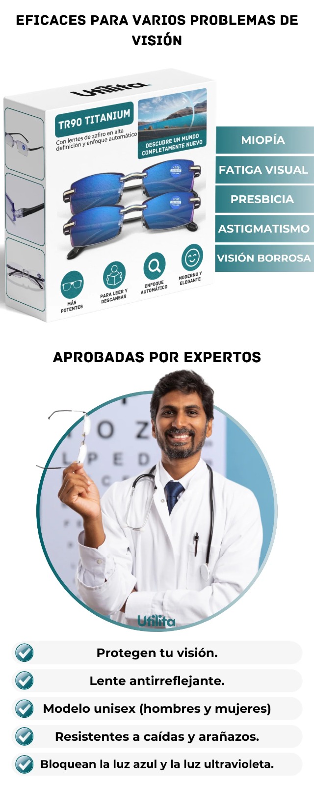 Lentes multifocales TR90